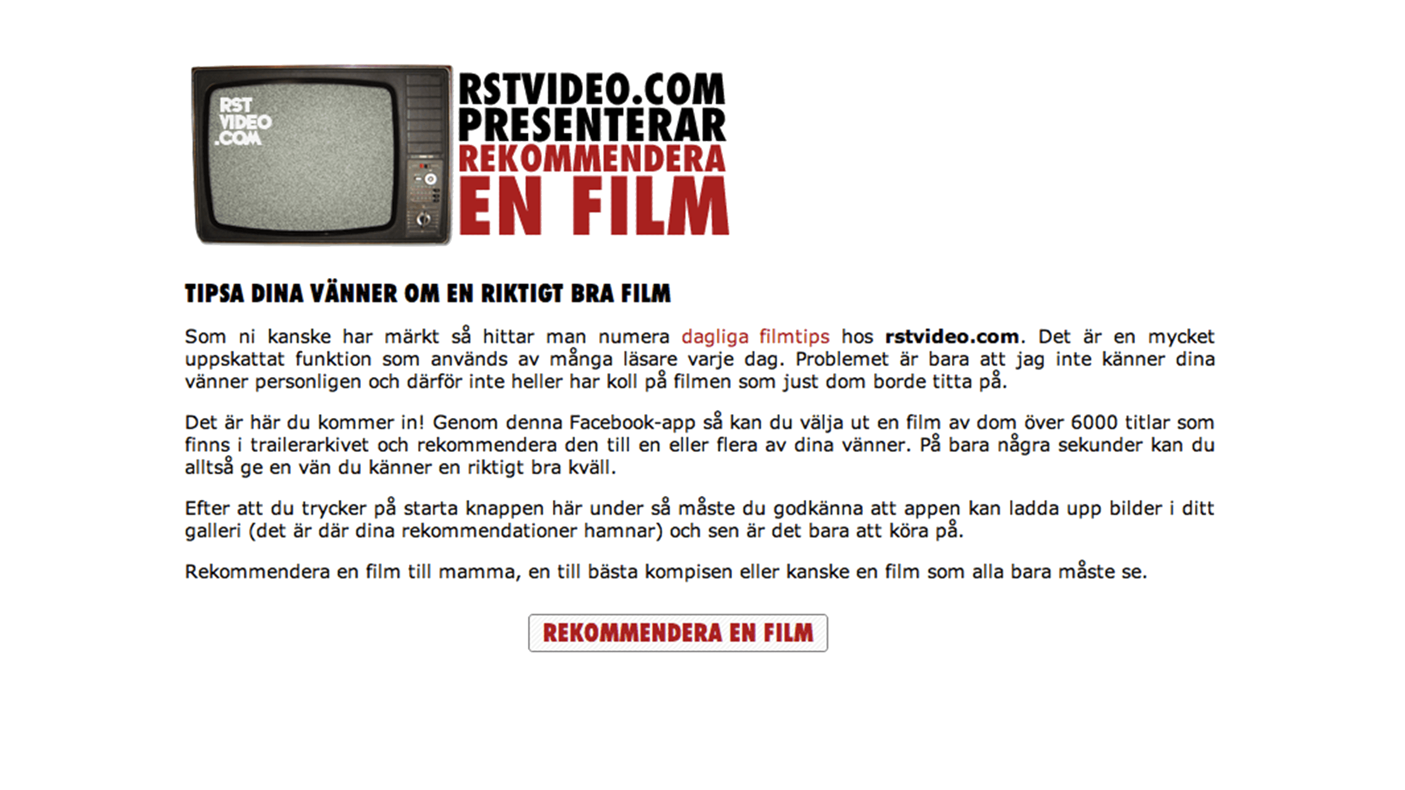 Rekommendera en film